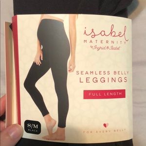 Black full belly maternity leggings